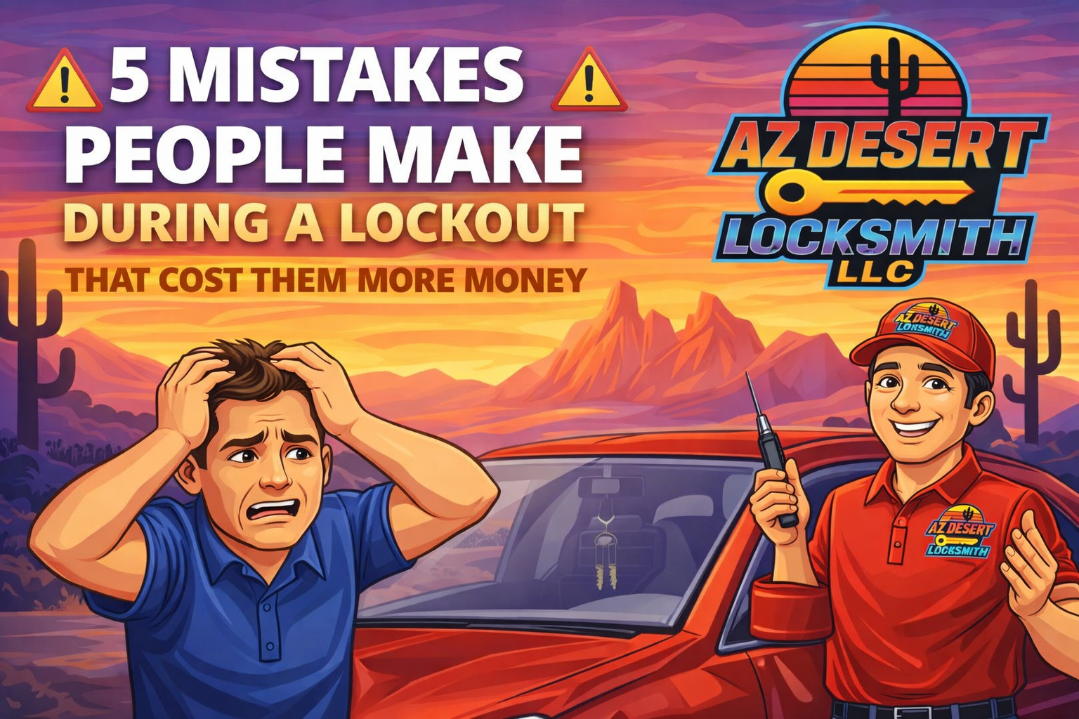 5 Mistakes people make-AZ Desert Locksmith LLC